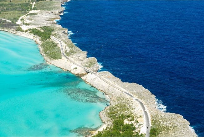 Aerial View of Glass Window Bridge