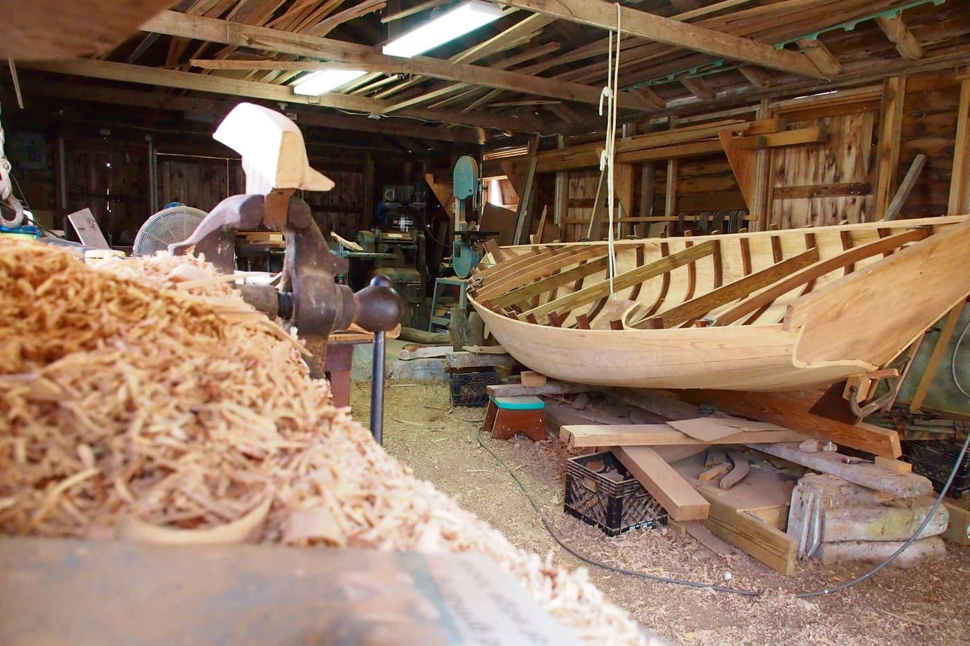 Inside Joe Albury’s boatbuilding workshop on Man-O-War Cay