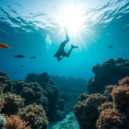 Snorkeller over a Bimini reef