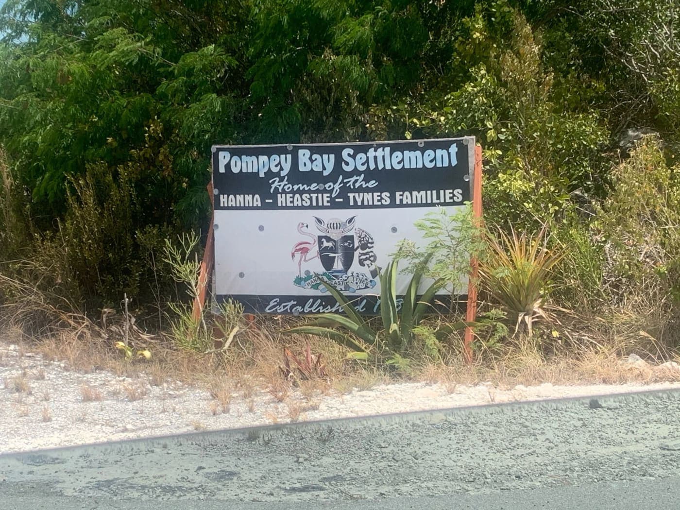 Pompey Bay Settlement Sign