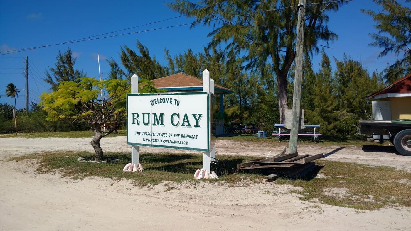 Welcome to Rum Cay Sign