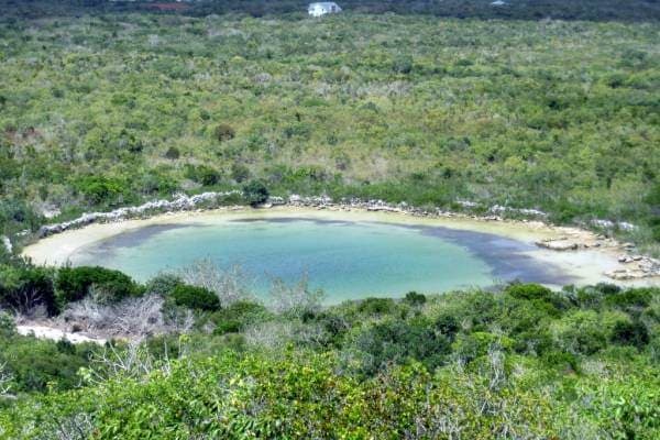 Aerial View of Watlings Blue Hole
